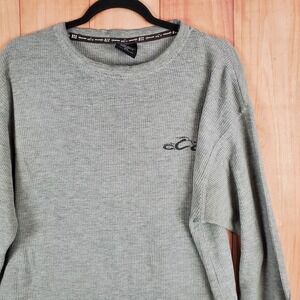 Vintage Orange County Choppers Mens Shirt 2XL Gray Crew Neck Thermal Waffle